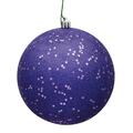 Vickerman 12 in. Purple Sequin Drilled Cap Christmas Ornament Ball N593066DQ